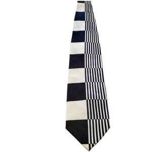 Black and White Daniel Ellissa of New York Tie and Picket Square